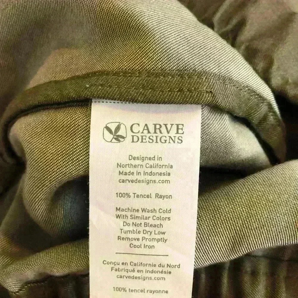 Carve Designs Jordan Skirt Olive Green Size 8